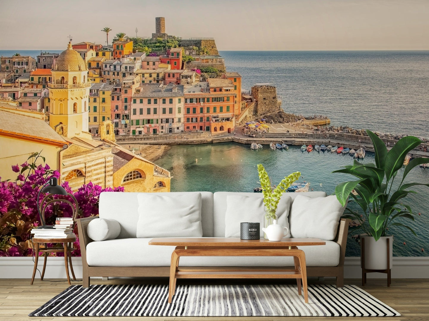 Italian Riviera View wall covering, picturesque ocean scene