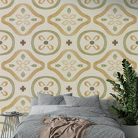 Wall mural showing a quiet art scene

