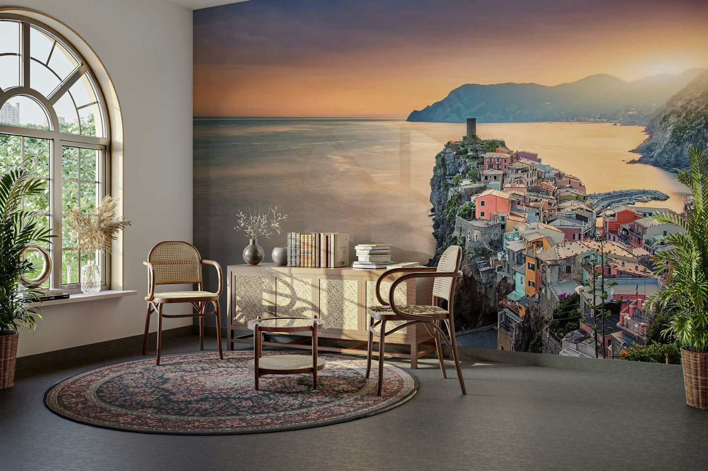 Cliffside Village Dream Wall Mural