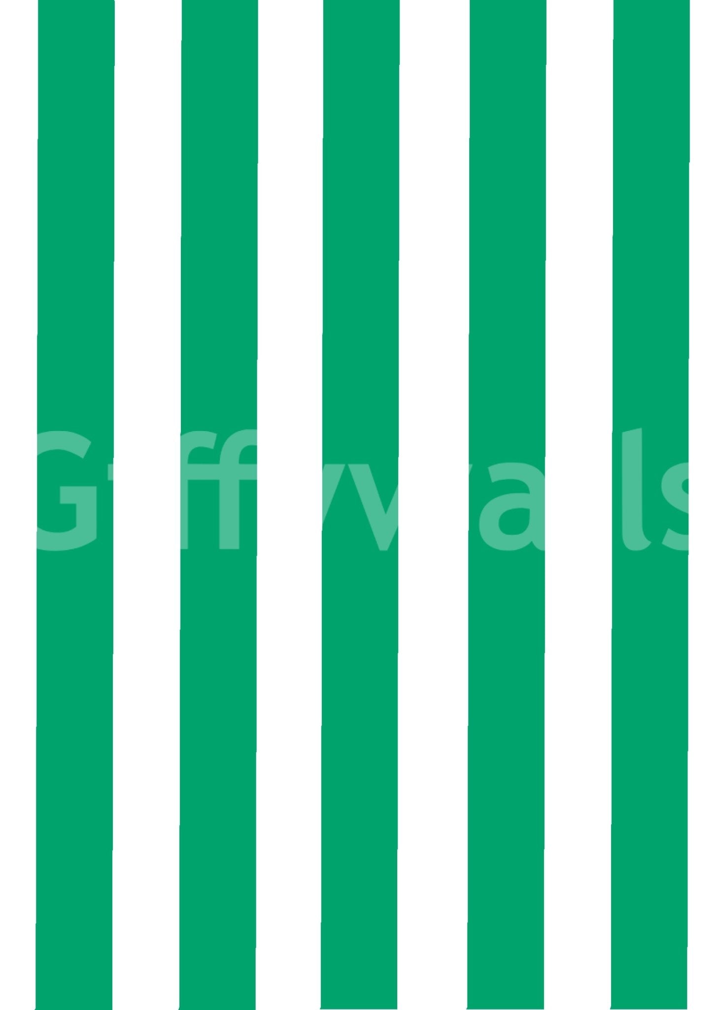 Vertical stripes wallpaper in jade green and cream tones

