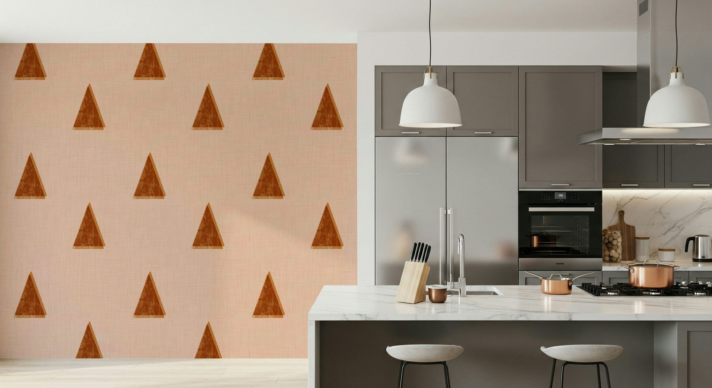 A serene subtle tree wall mural for minimalist decor.


