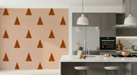 A serene subtle tree wall mural for minimalist decor.

