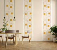 Elegant Japandi frame lines wallpaper in neutral tones

