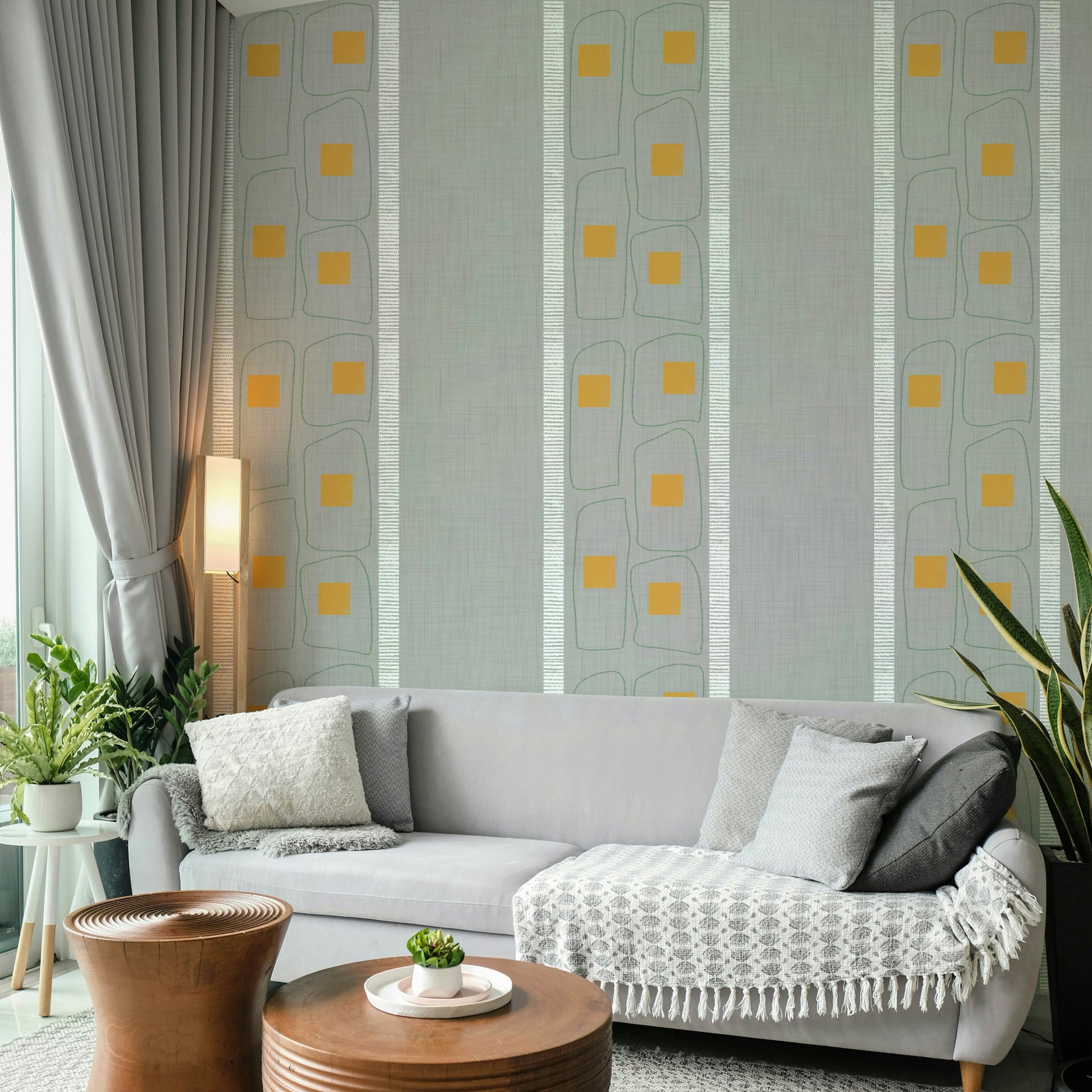 Minimalist Japandi style soft frame wallpaper

