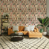 Japandi style stripe wallpaper with balanced lines

