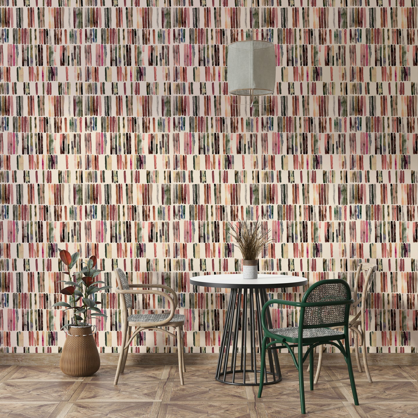 Minimal stripe wallpaper with Nordic Japanese style

