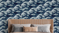 Japanese Great Wave wallpaper pattern