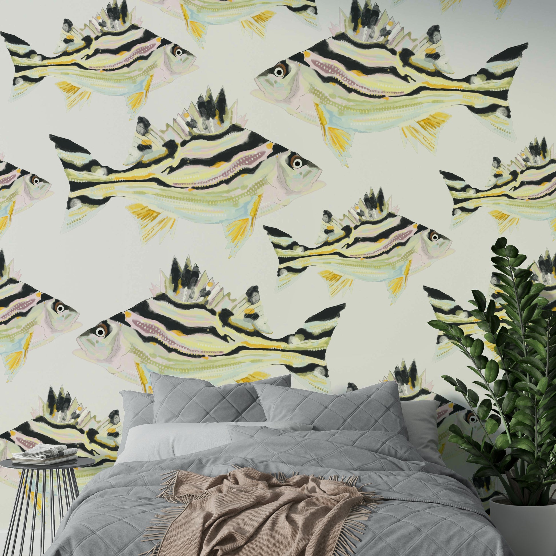 Jarbua - The Fish Wall Mural with a serene and dynamic fish illustration.

