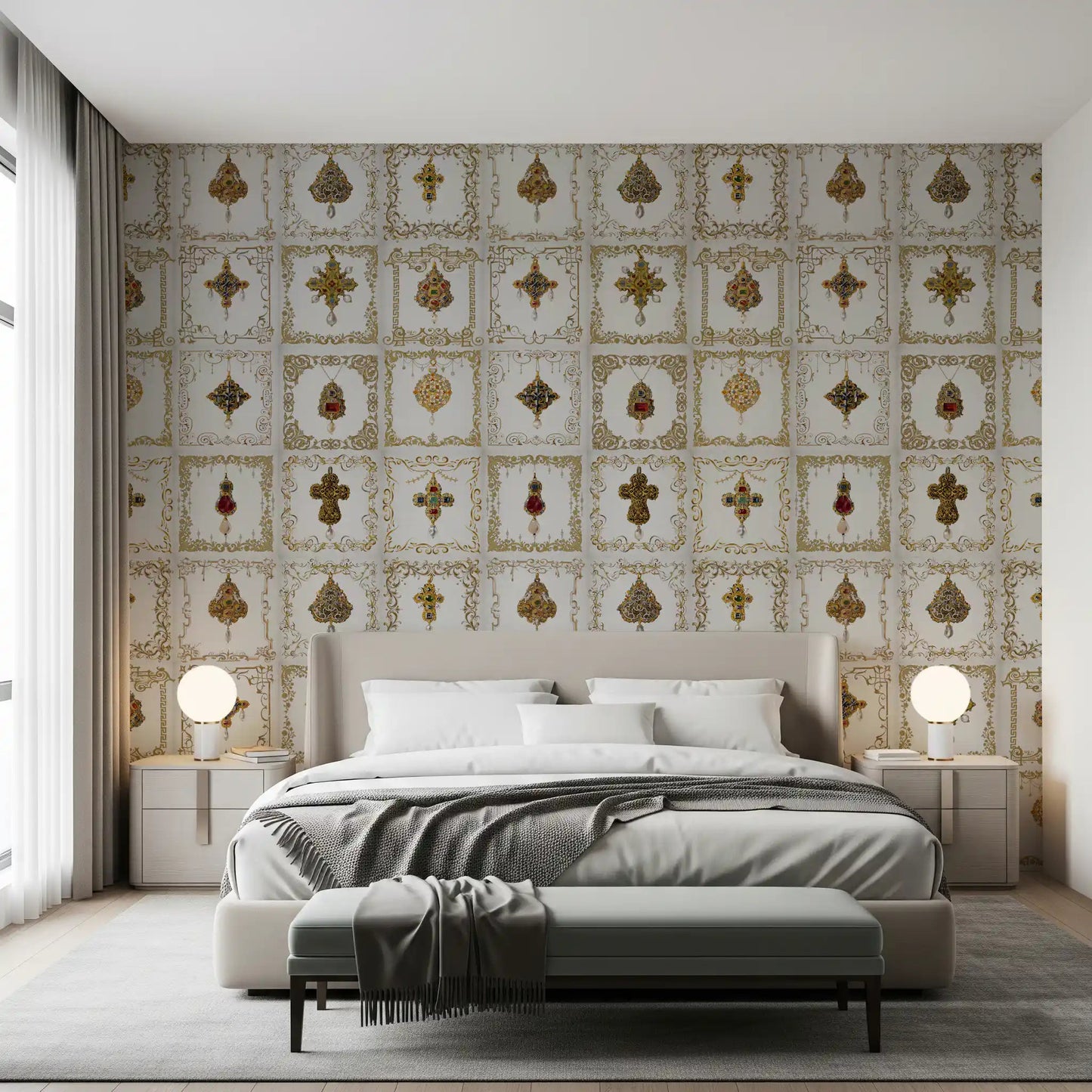 Jeweled Elegance Pattern Wall Mural