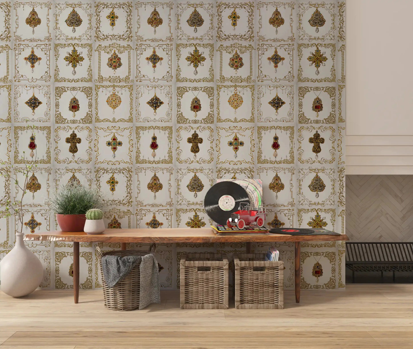 Jeweled Elegance Pattern Wall Mural