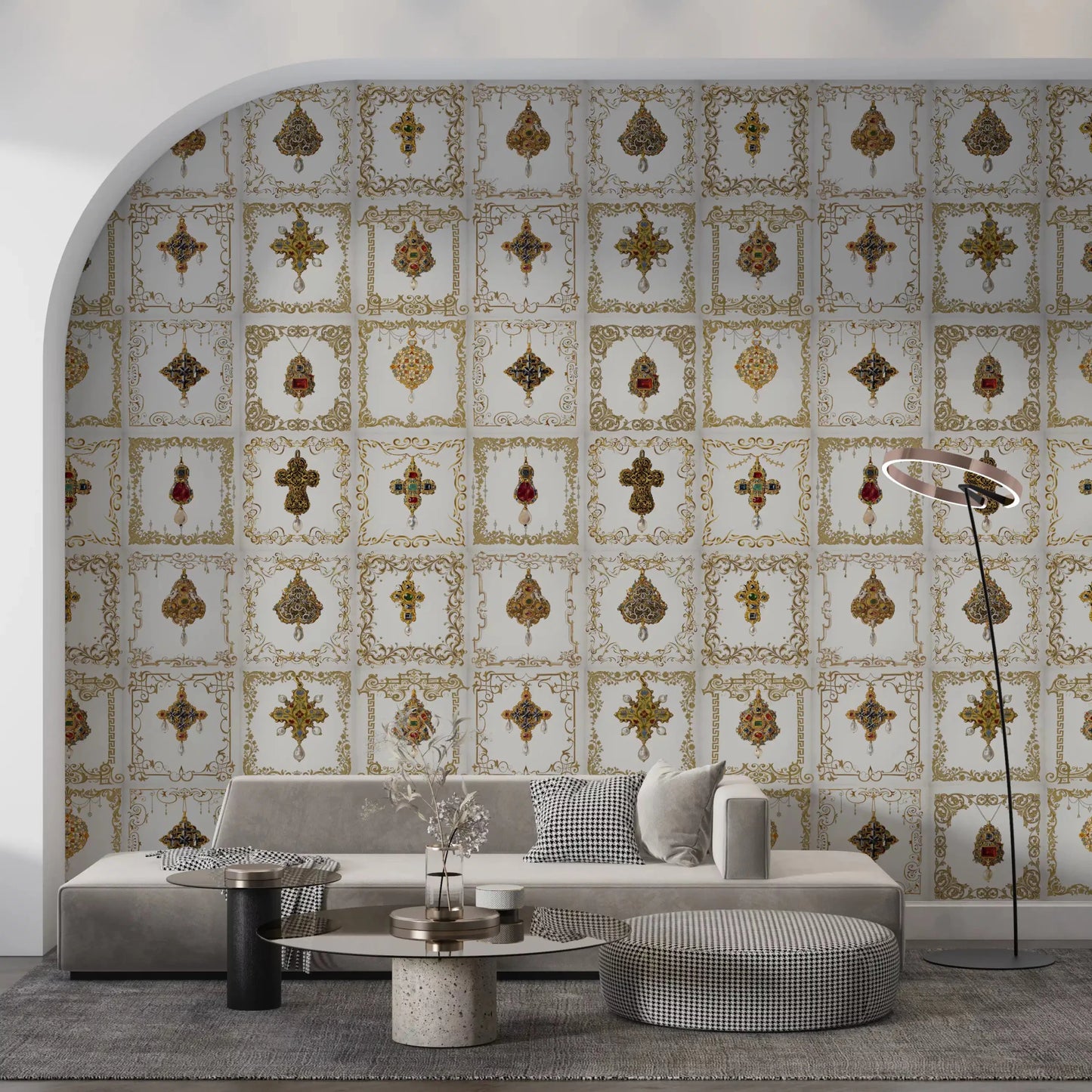 Jeweled Elegance Pattern Wall Mural