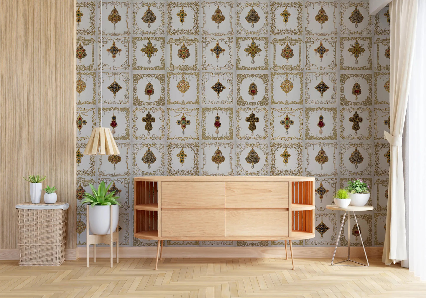 Jeweled Elegance Pattern Wall Mural