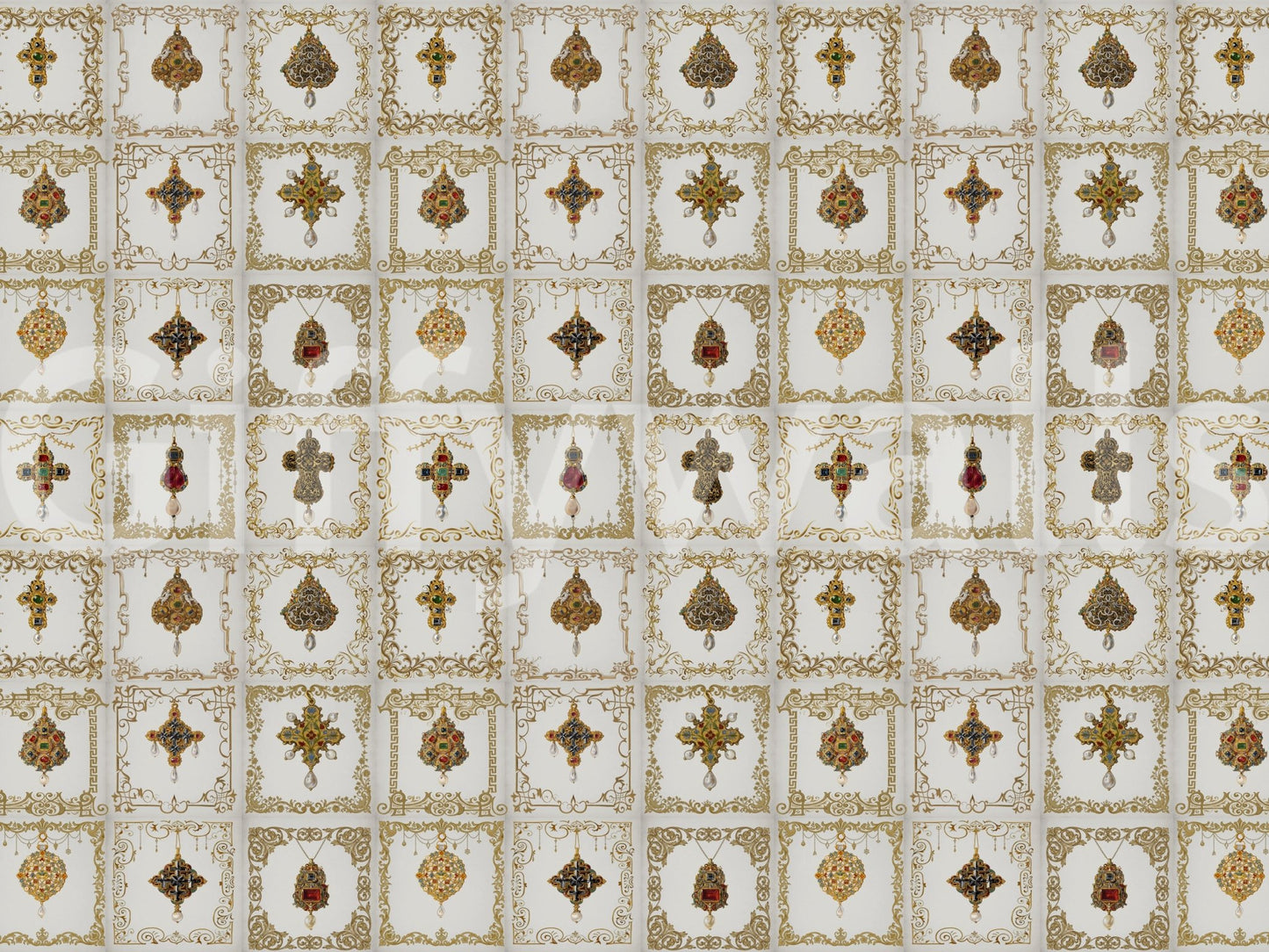 Jeweled Elegance Pattern Wall Mural