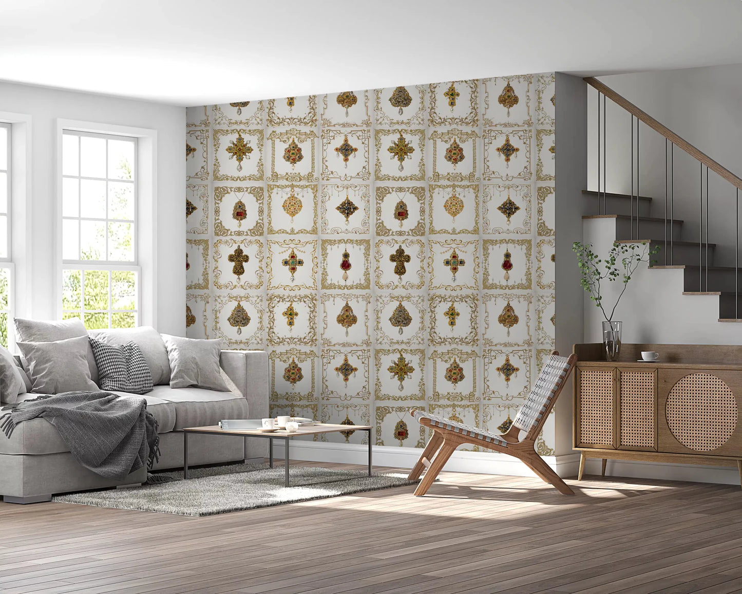 Jeweled Elegance Pattern Wall Mural