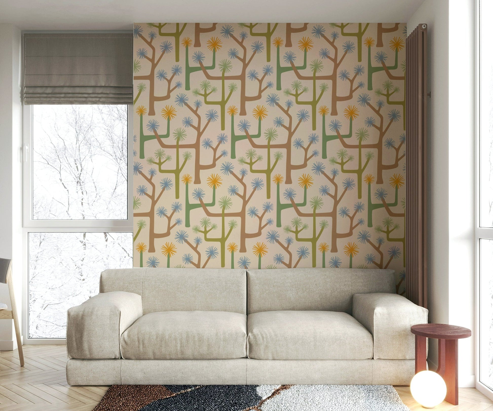 Ideal for a living room, study, or accent wall.

