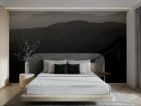 A beautiful panoramic view wall mural for a living room.

