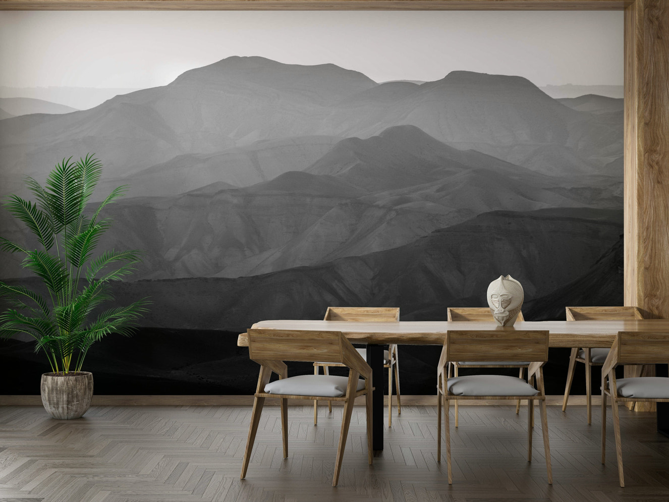 A contemplative desert vista wallpaper mural for a feature wall.

