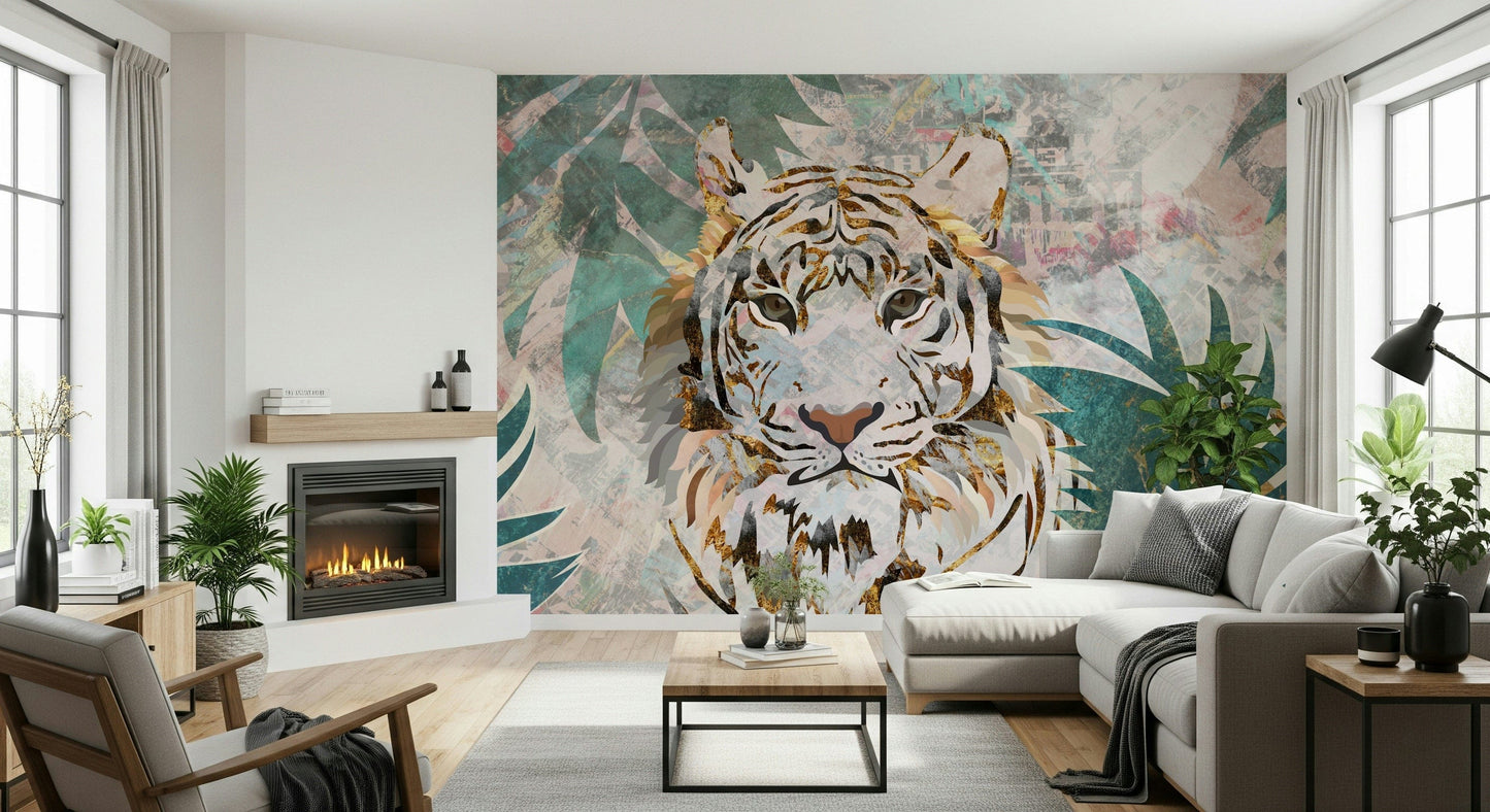 Majestic Jungle Tiger Wall Mural -2466444