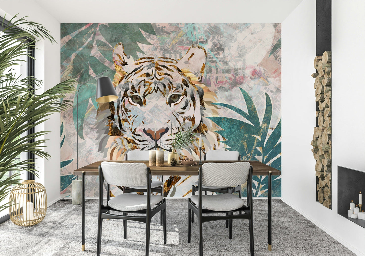Majestic Jungle Tiger Wall Mural -2466444
