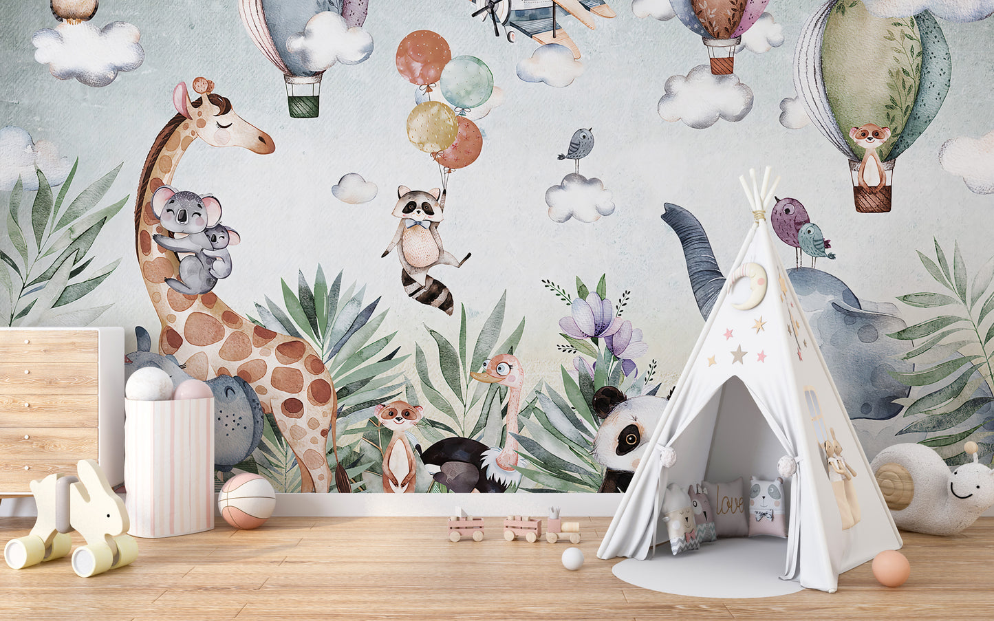 Jungle World Textured Wallpaper Murals - Giffywalls