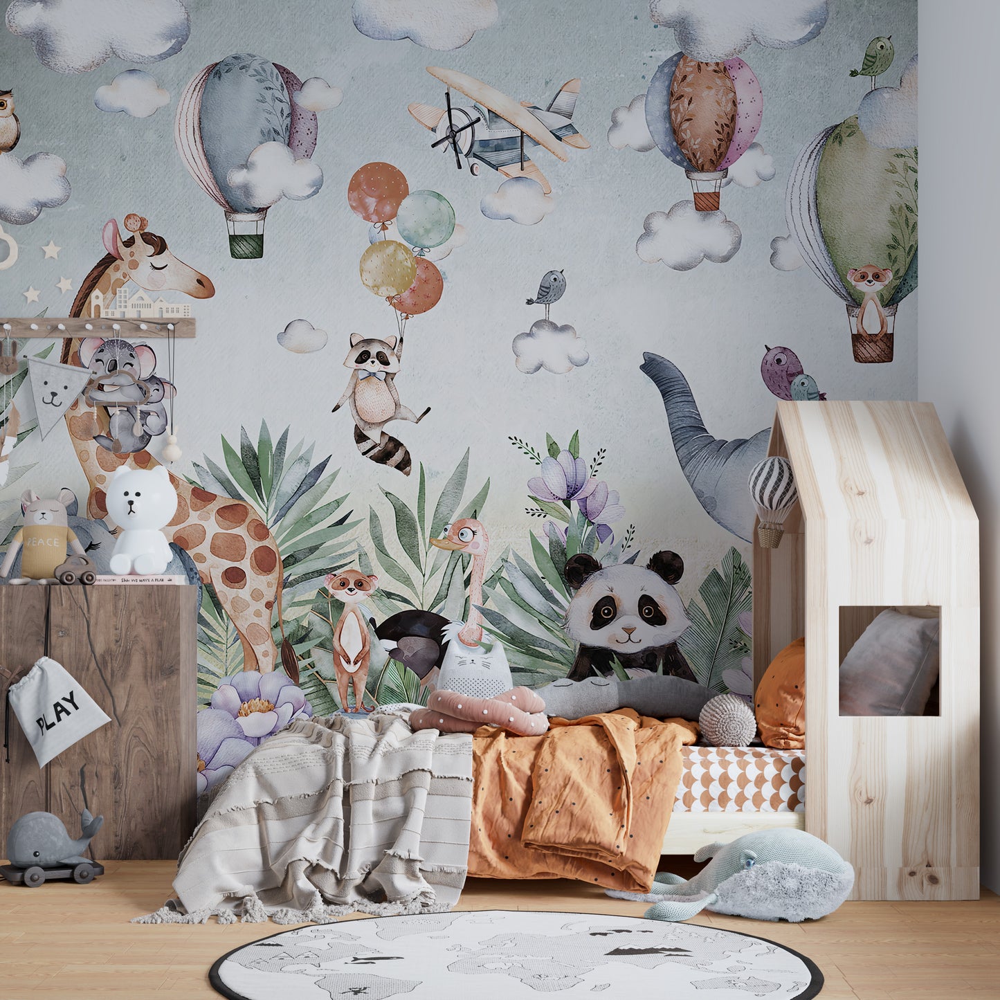 Jungle World Textured Wallpaper Murals - Giffywalls