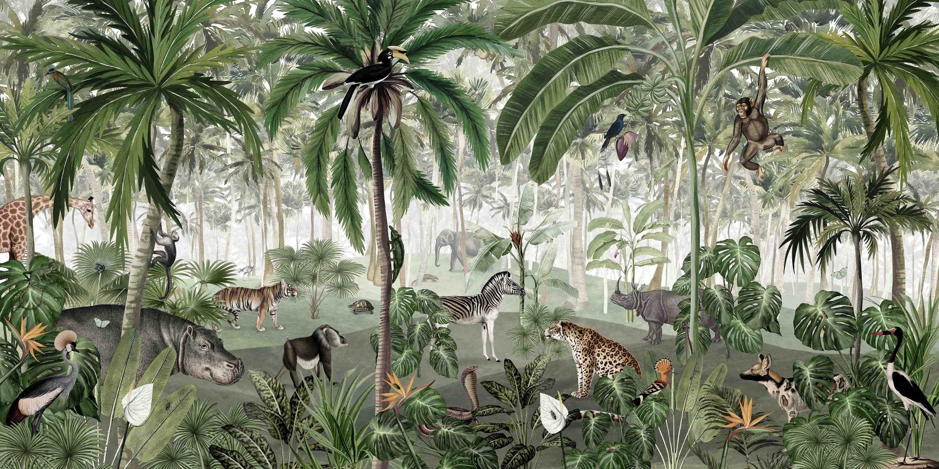 Jungle Lookbook wallpaper murals for kids room nursery