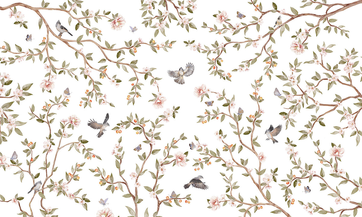 Summer Roses Wall Murals in your room — zoomed