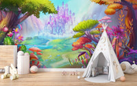 Kids’ Animated Fairy Castle Wallpaper Mural - Giffywalls