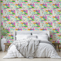 Fun mountain scene wallpaper for boys and girls

