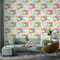 Cute mountain range design for nursery wallpaper

