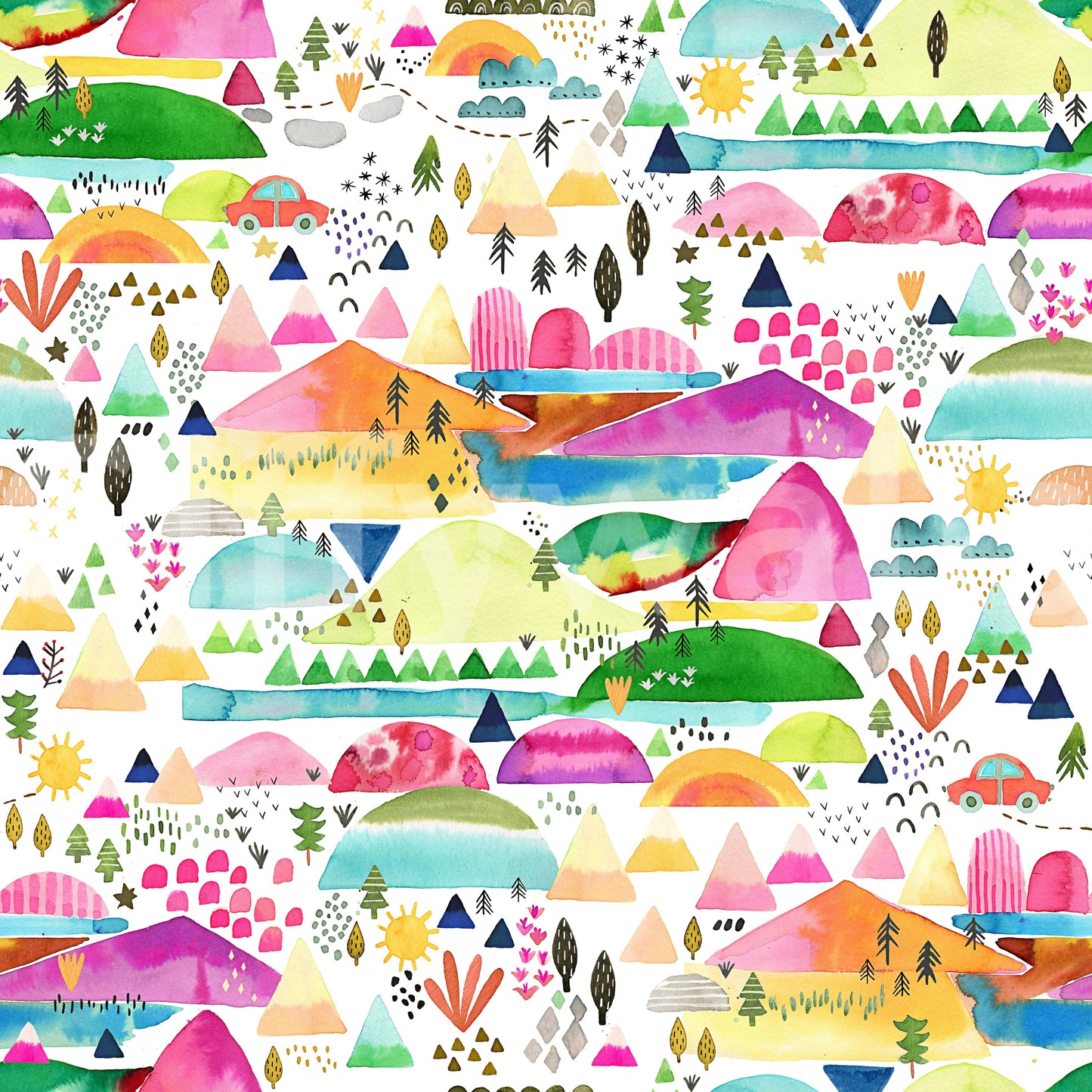 Adventure Mountain Kids  Wallpaper⁠