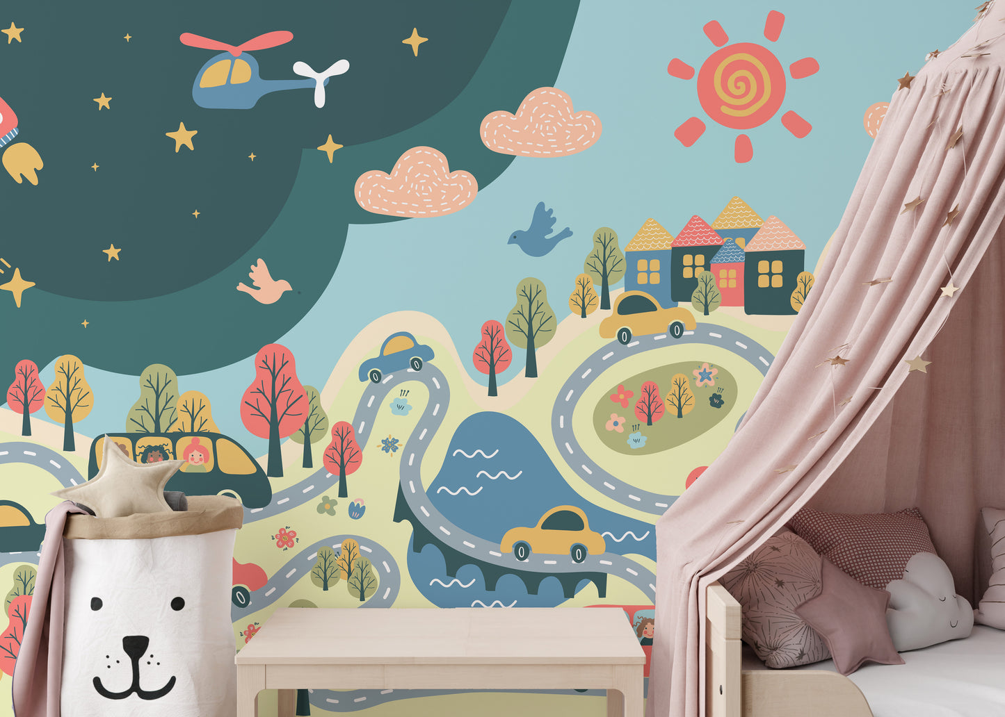 Kids Room City View Wallpaper Murals - Giffywalls