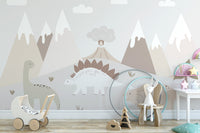 Jurassic Landscape Wall Mural - Giffywalls