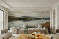 Majestic Kilchurn Castle wall mural with misty atmosphere

