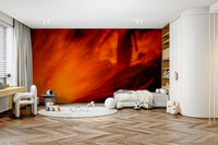 An artistic cultural celebration mural on minimalist wallpaper.

