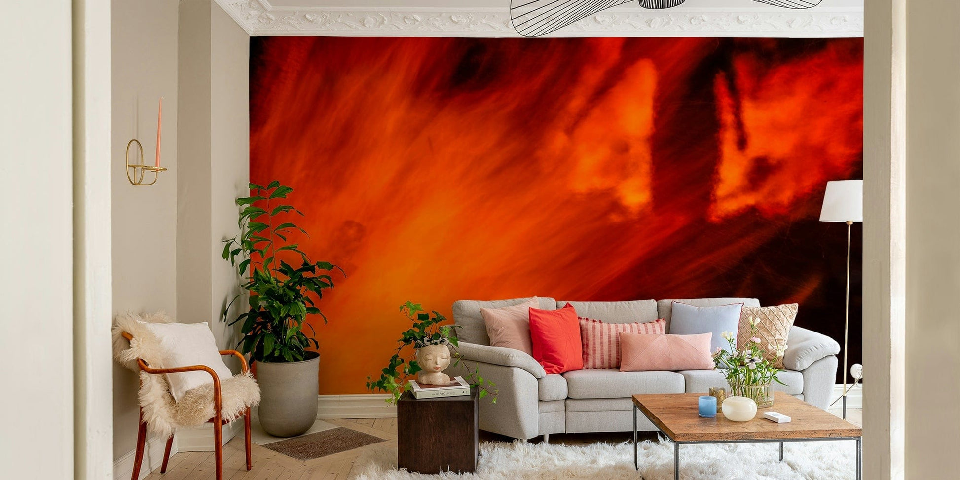 A serene holiday night wall mural for your decor.

