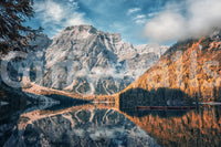 Lake Braies Serenity Wall Mural