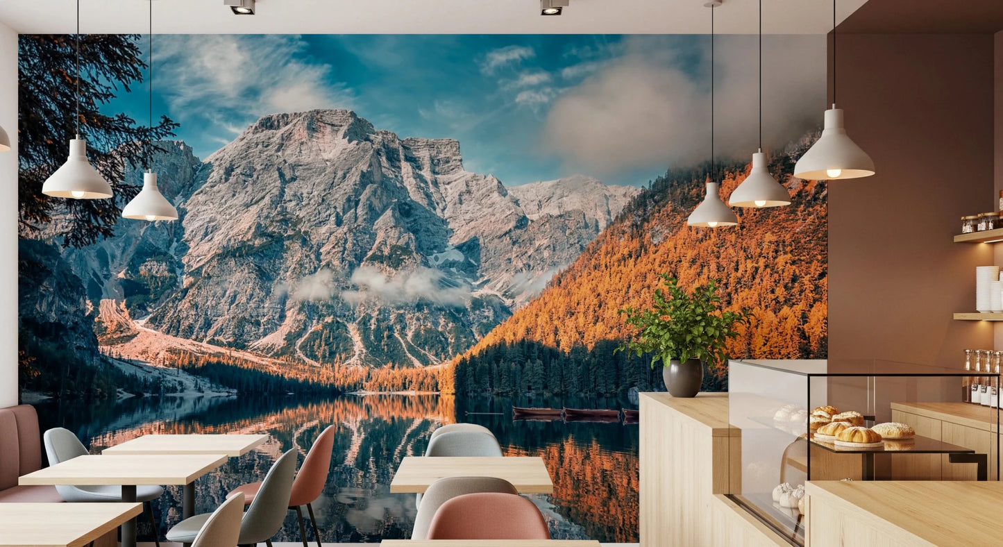 Lake Braies Serenity Wall Mural