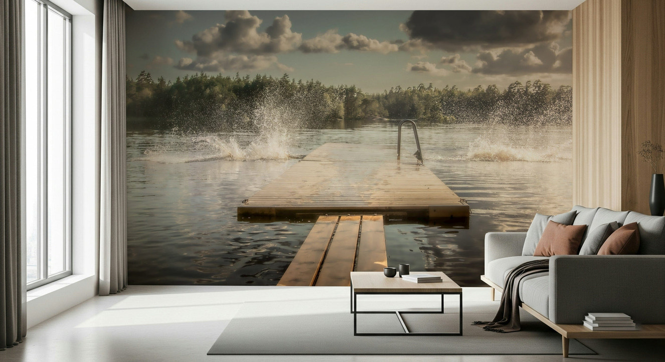 Lake Jump! Wall Mural -2221045