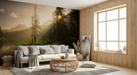 Mountain lake scenery for Lakeside Radiance mural art.