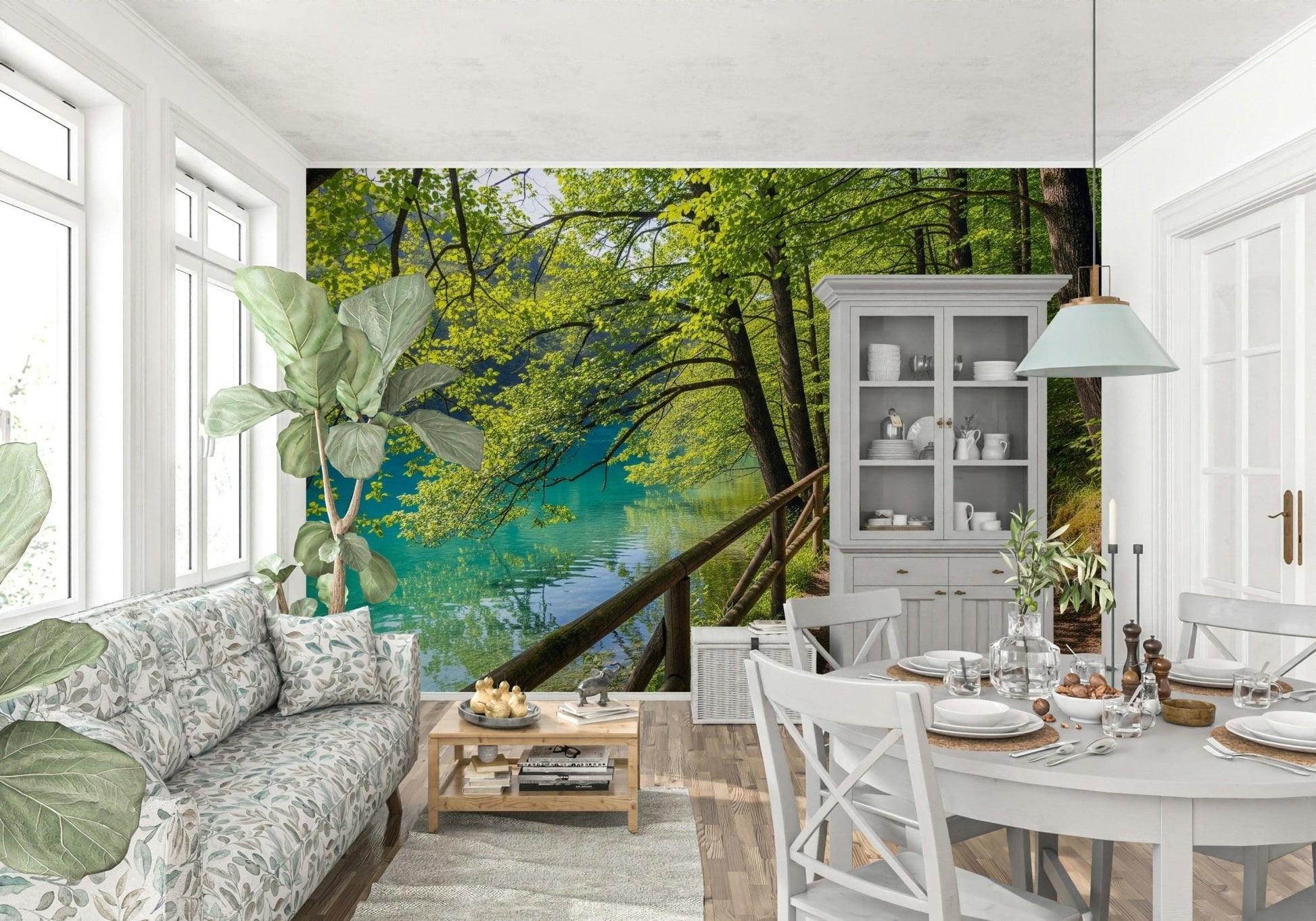 Lakeside Serenity Wall Mural
