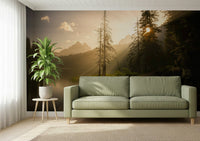 Scattered dramatic light rays in Lakeside Radiance peaceful design.