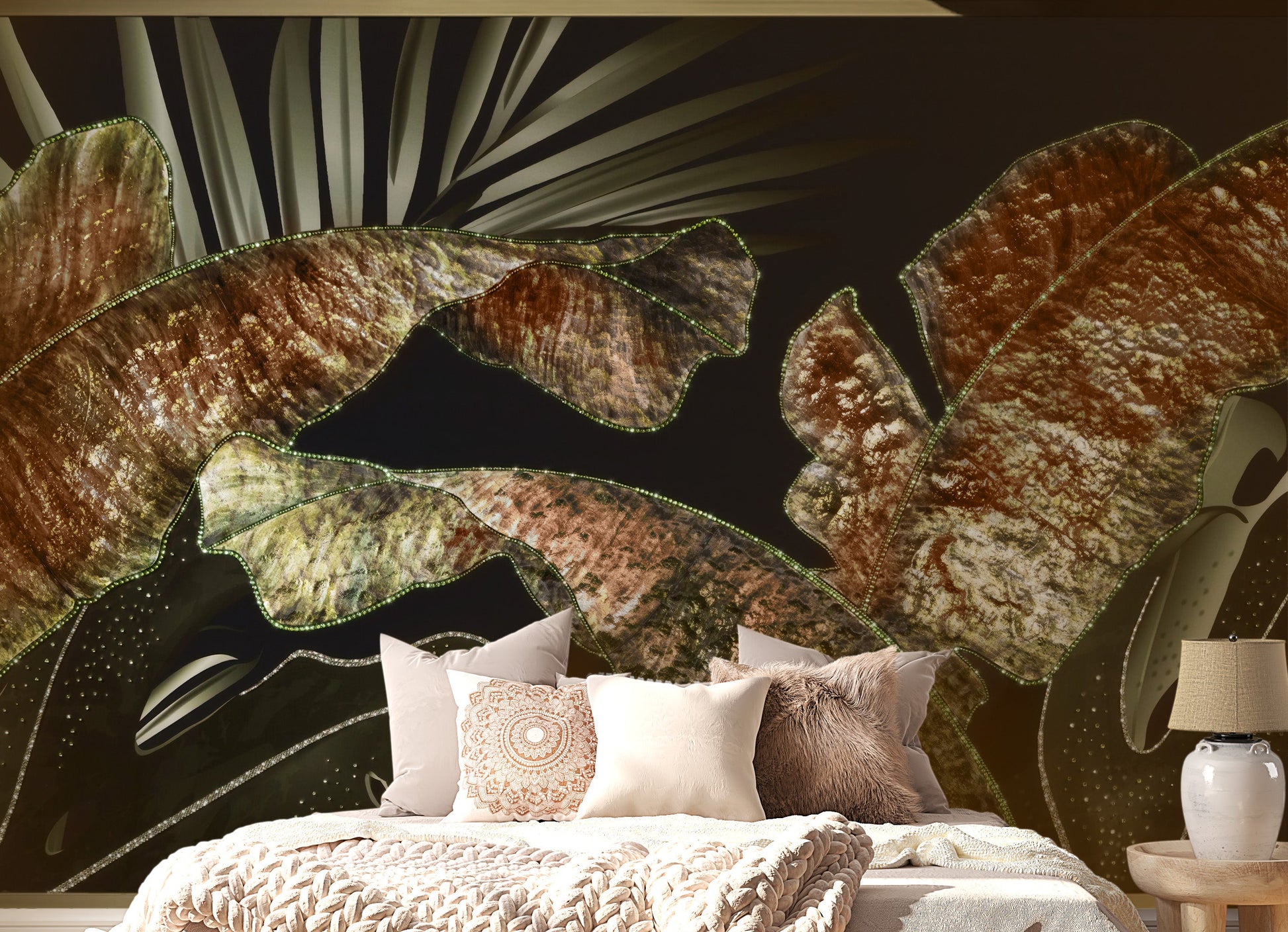 Large Tropical Leaves Wallpaper Mural
