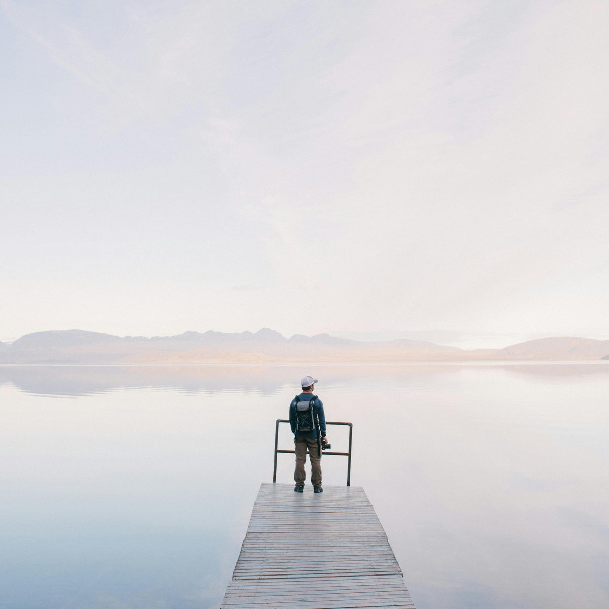 Peaceful Lake View Wall Mural in your room
