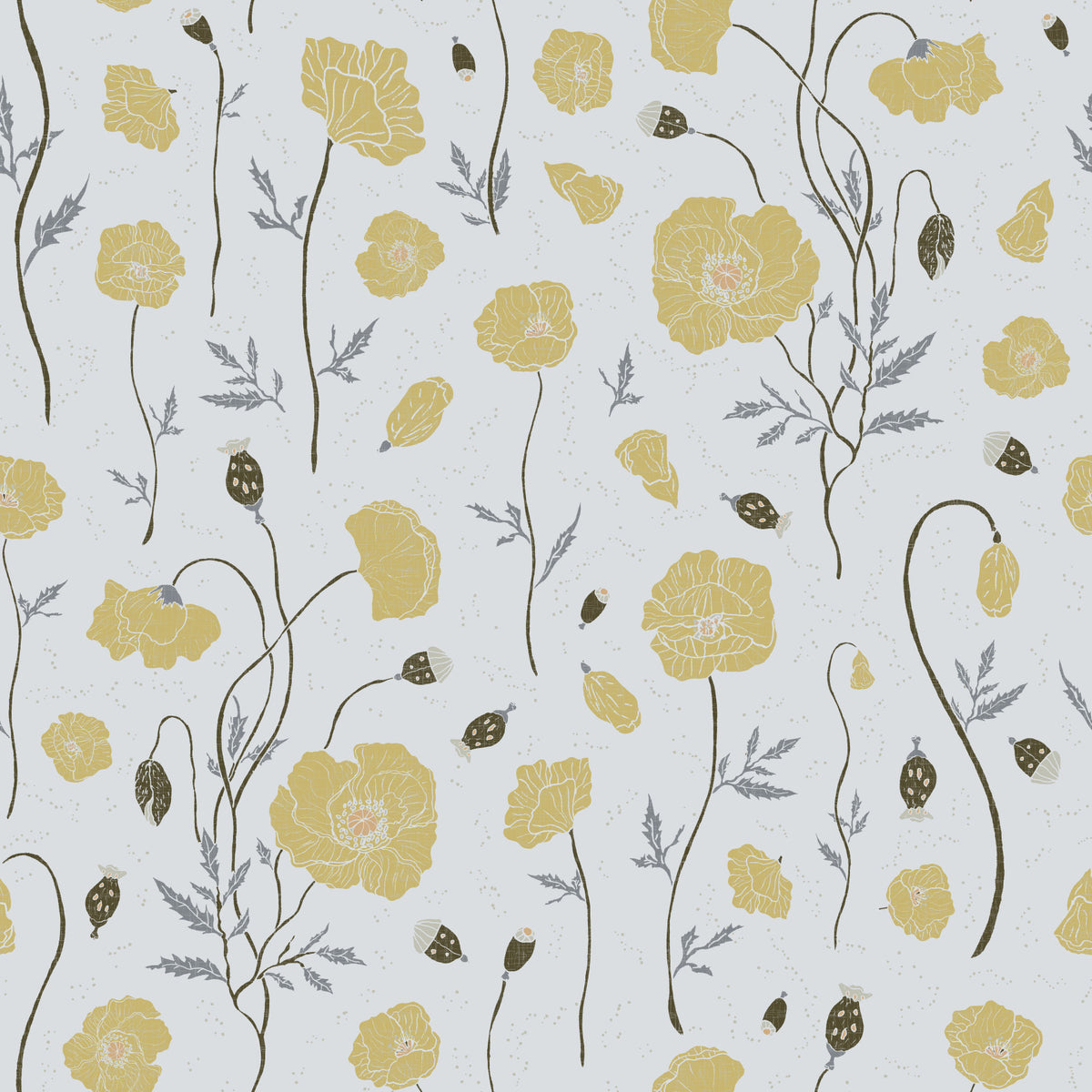 Poppies Garden Wallpaper in your room — zoomed