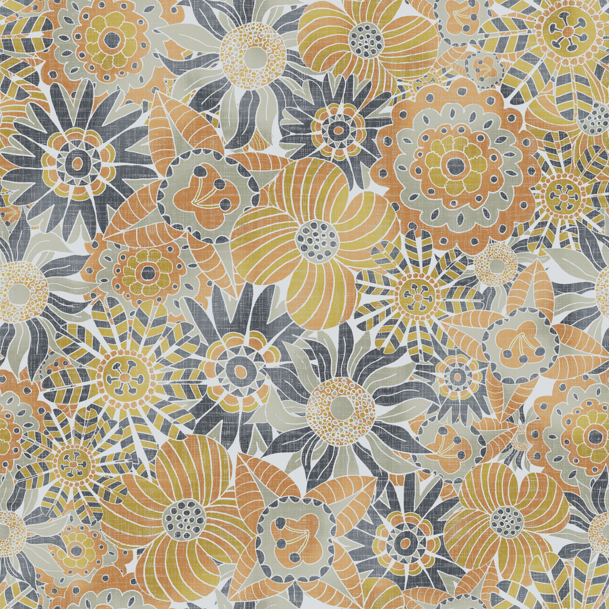Scandinavian Flowers Wallpaper in your room — zoomed