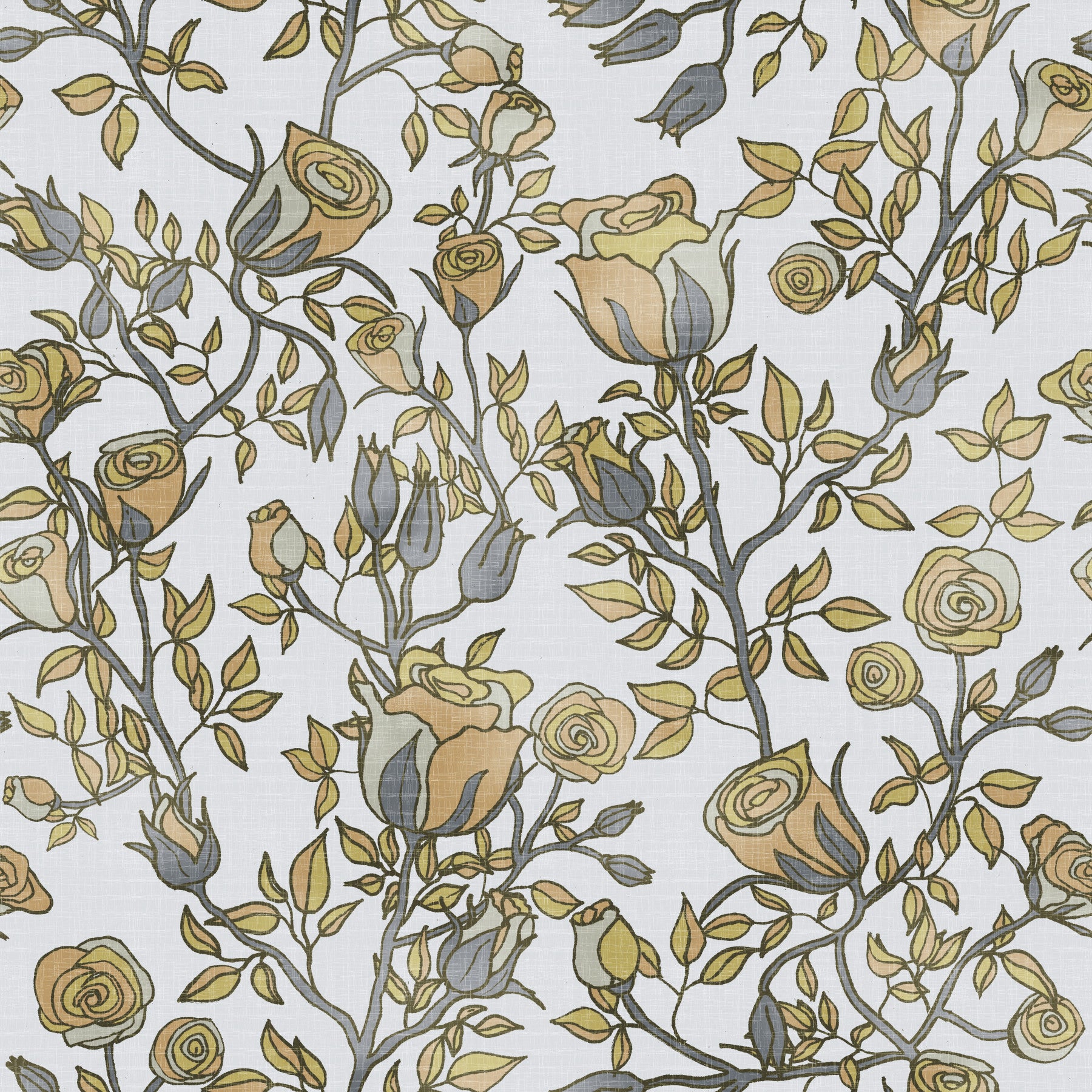 Roses Tree Golden and Gray Wallpaper
