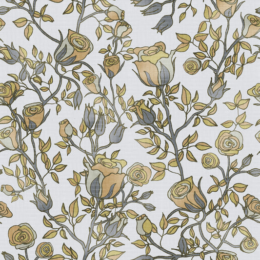 Roses Tree Golden and Gray Wallpaper