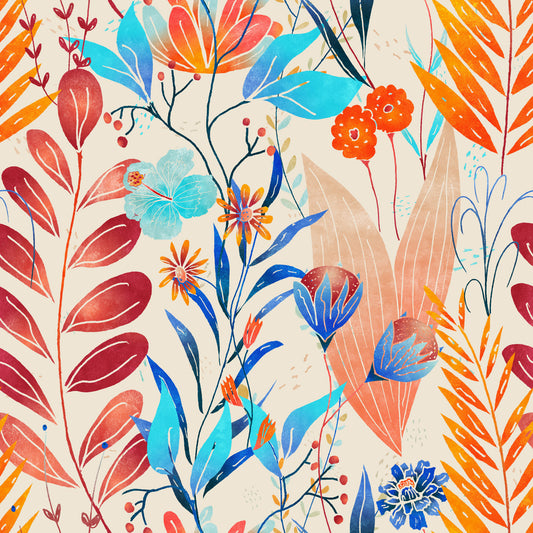 Wild Bloom Symphony Wallpaper