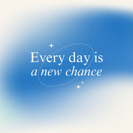 Every Day is a New Chance Blue Ombre Wall Mural